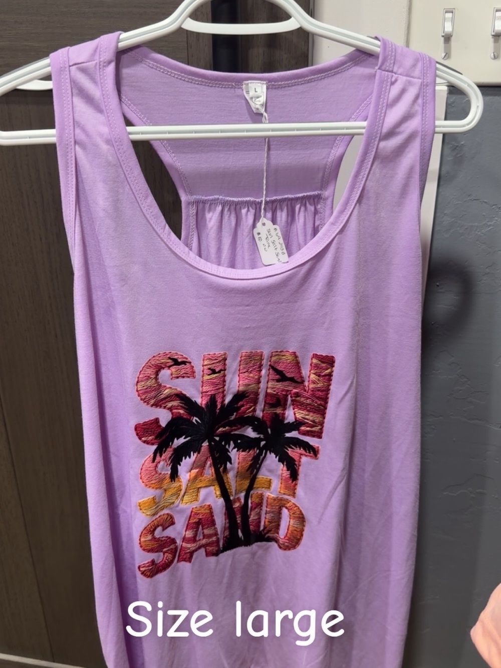 Lavender Graphic Palm Tank Top - Sun Salt Sand